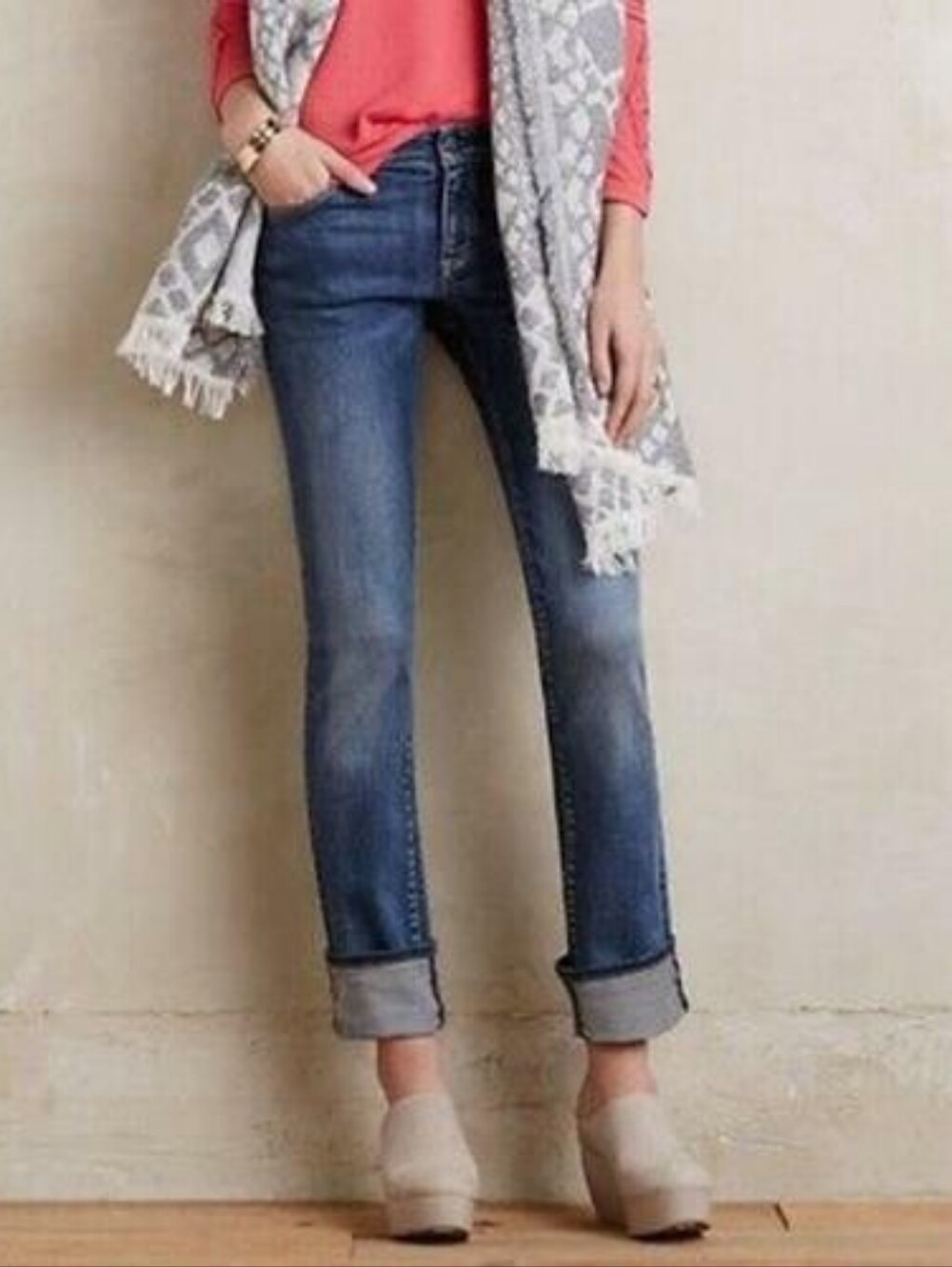 Pilcro and the Letterpress Anthropologie Parallel Straight Leg Jeans